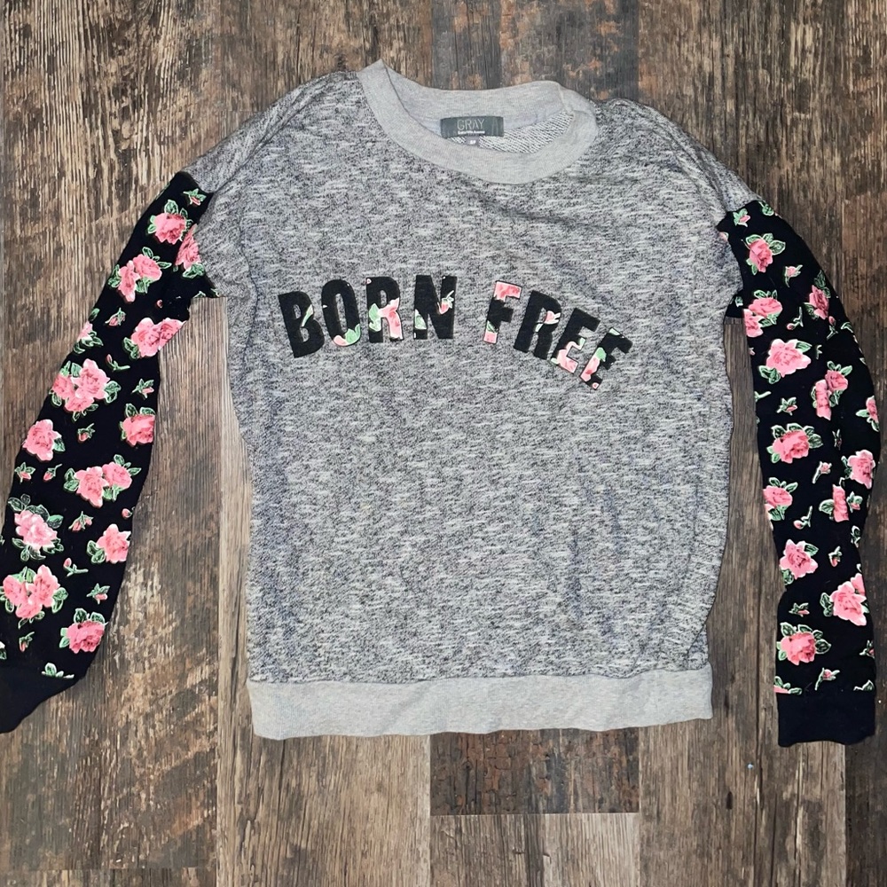 Saks 5th Avenue Born Free Floral Sweater Size Small